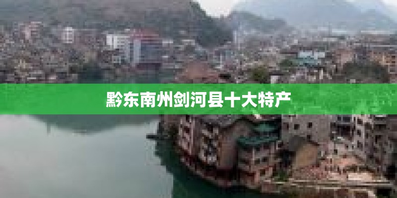 黔东南州剑河县十大特产